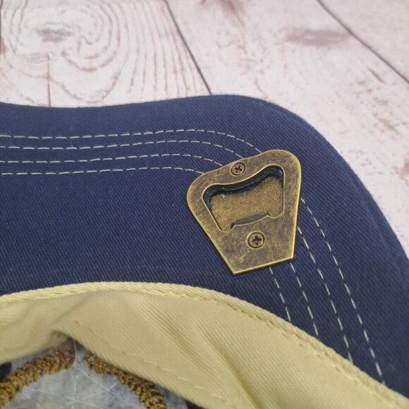 JR Cigar Men's Blue Strapback Tobacco Leaf with Bottle Opener underbill Hat Cap - Picture 7 of 9
